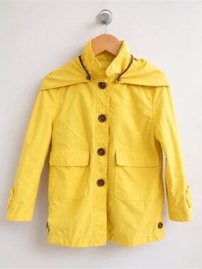 Zara Yellow Hooded Raincoat for Kids